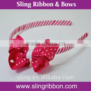 China Factory Handmade Ribbon Bows Headband thumbnail-1