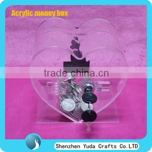 Cheap Transparent Acrylic Donation Money Box With Lock Key High Quality From China Supplier thumbnail-4