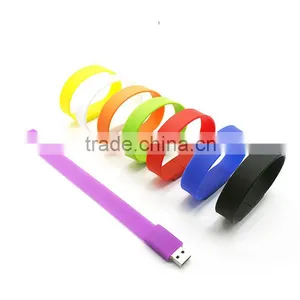 Wholesale Cheap Price Bulk Silicone USB Flash Drive Bracelet Free Sample thumbnail-1
