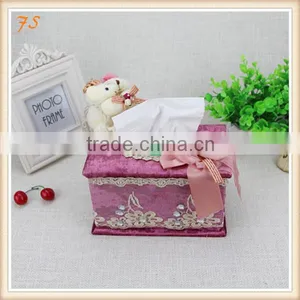 High-grade Velvet Square Tissue Box thumbnail-1