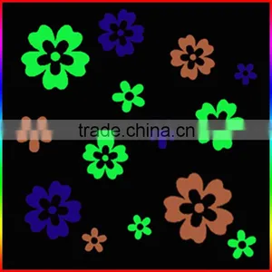 Different Color Glow in the Dark Flowers Luminous Sticker thumbnail-1