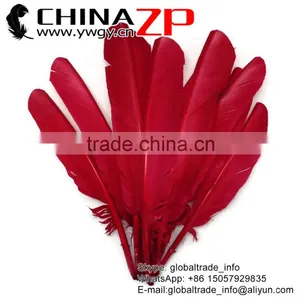 ZPDECOR Factory Bulk Sale Selected Prime Quality Natural Dyed Red Eagle Turkey Pointers Quill Large Feathers for Fashion Show thumbnail-1