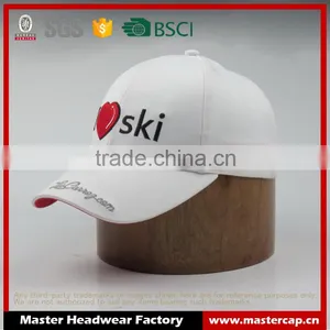 White Ski Sports Caps Flat Embroidery Sports Cap Customized thumbnail-1
