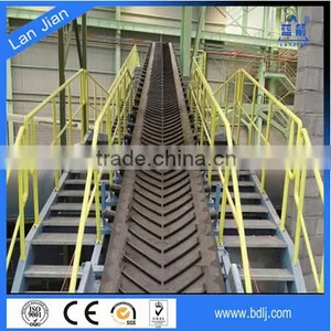 Patterned Chevron Rubber Conveyor Belt ,EP, NN, CC Fabric Rough Top Rubber Belt thumbnail-2