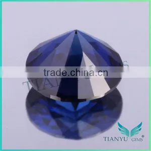 Wholesale Loose Gemstones 34# Round Shape Corundum Deep Sapphire Gemstone Prices thumbnail-3