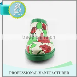 Most Popular Customised Designs Colorful Waterproof Wedge Heel Rain Boots thumbnail-2