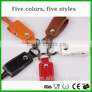 High Quality Leather Data Cable Charger Keychain for Iphone thumbnail-4