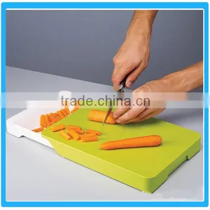Plastic Chopping Board With Drawer, Kitchen Vegetable Cutting Board Chopping Blocks With Drawer thumbnail-1