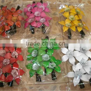 Leather Flower Clip thumbnail-3