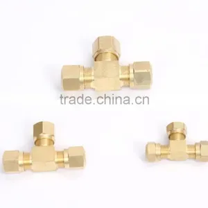 964 Union Tee,Air Brake Fittings for Nylon Tube, Brass Valve thumbnail-1