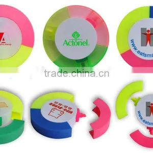3 in 1 Circle Round Shaped Geometric Figures Promotional Highlighter Pen With Shapes for Promotion/Highlighter Marker thumbnail-6