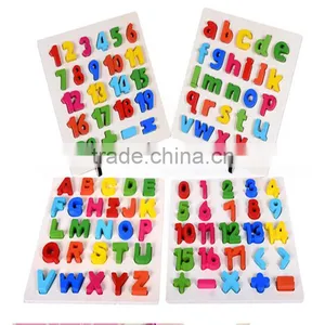 Wooden Educational Toy English Alphabet Digital Learning Puzzle Wood Letters Figures for Preschool Kids thumbnail-1
