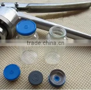 100sets/ Lot 10ml Glass Vials+20mm Vial Stopper + 20mm Flip off Caps + 1pcs 20mm Vial Crimper,manual Capping Machine thumbnail-2