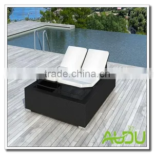 Chicago Patio Outdoor Rattan Lounger thumbnail-1