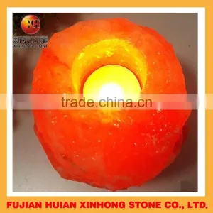 Himalayan Rock Angel Salt Stone Lamp With Wooden Base for Home Life thumbnail-6