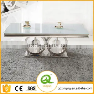 C413 Rectangle Tempered Glass Coffee Table thumbnail-1