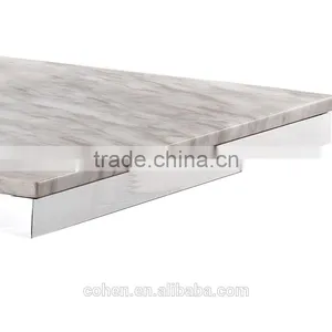 High Quality Coffee Center Table With Thick Stainless Steel Frame thumbnail-3