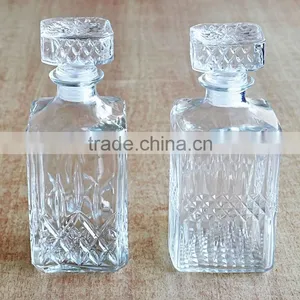 Glass Vase With Square Shape and Embossment thumbnail-1