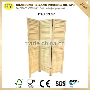 Cheap Natural Unfinished Folding Wooden Screens Wholesale thumbnail-1