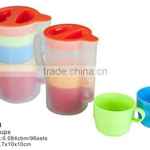 6pcs Plastic Water Cup Water Bottle Set thumbnail-1