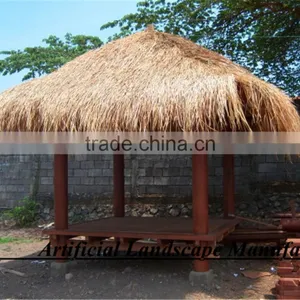 High Quality Eco-friendly Extrusion Plastic Synthetic Thatch Roof for Decoration thumbnail-1