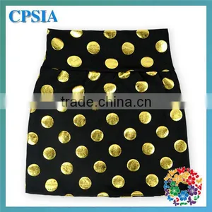 Stylish Girl Black Gold Polka Dot Ballet Wrap Cute Skirts For Kids thumbnail-1