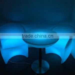 Luxy Hotel Lounge Led Illuminated Chair Sets / RGB Color Adjustable PE Material Sofa and Chair Sets thumbnail-3