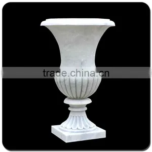 China Cheap Garden Landscaping White Marble Flower Pot thumbnail-1