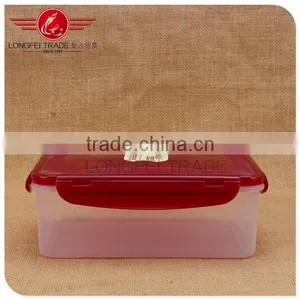 Hot Selling Rectangle Red Plastic Storage Box Set/Stackable Preserving Box thumbnail-2