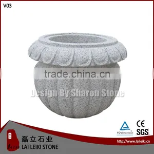 Natural Polished Granite Garden Plant Pots thumbnail-1