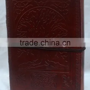 Handmade Vintage Strip Closer Embossed Leather Diary thumbnail-1