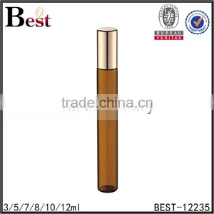 3ml 8ml 10ml Mini Cosmetic 3ml Perfume Bottle Amber Color 3ml Perfume Bottle Round Shape Roll on Perfume Bottle Glass 3ml thumbnail-1