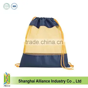 Quite Cool Black Promotional Polyester Foldable Waterproof Drawstring Backpack thumbnail-1