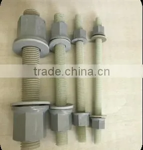 High Quality Corrosion Resistance FRP Bolt and Nut Wtih Fiberglass thumbnail-1