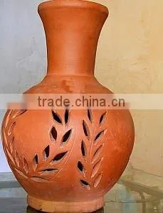 Round Flower Pot, Red Clay thumbnail-1