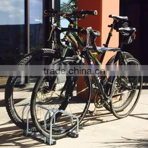 Floor Mount Bike Garage Parking Stand Steel Rack thumbnail-2