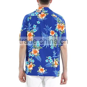 Wholesale Price Fashion Couple Tee Shirt Beach Wear Large Size Summer Cool Luau Cruise Party Custom Printed Hawaiian Shirt thumbnail-3