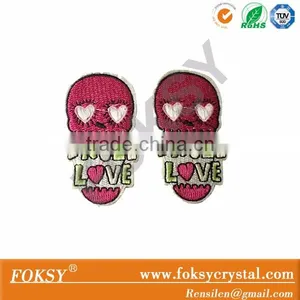 Skeleton Skull Bones Halloween Dancing Iron On Patch Embroidered thumbnail-3