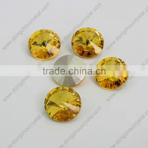 Round Shaped Black Diamond Crystal Point Back Fancy Rhinestone With Claw Setting thumbnail-3