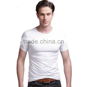 2016 New Casual Fashionable Blank Round- Collar Men's Short Sleeve T-shirt thumbnail-4
