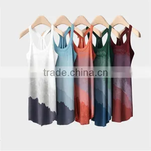Wholesale Y Back Printed Tank Tops thumbnail-2