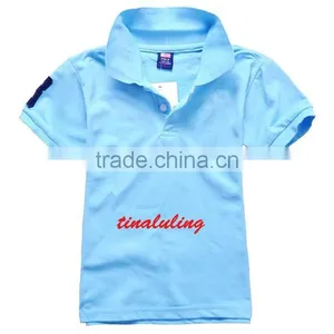 2015 Brand New Summer Boys and Girls Net Cotton Polo t Shirts Sport Plain T-shirts Wholesale t Shirts for Kids thumbnail-4