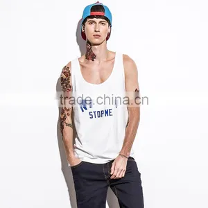 Classic Casual Print Gym Mens Stringer Singlet thumbnail-1