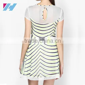 New Fashion Ladies Sleeveless Georgette Dress Patterns Mini Shift Dress thumbnail-3