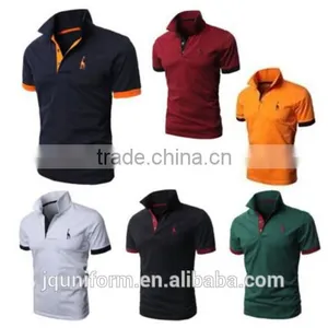 2016 New Mens Slim Fit Stylish POLO Shirt Short Sleeve Casual T-shirts thumbnail-1
