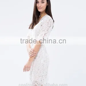 Regular Fit Adjustable Straps Wrap Front Lace Robe Fashion Sleeping Robe for Women 2016 thumbnail-2
