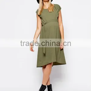 Maternity Swing Dress With Dipped Hem Maxi Dress China Supplier thumbnail-1