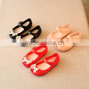 Hook and Loop Closure Mini Melissa Shoes, Larger Size Bow Design Mini Melissa thumbnail-1