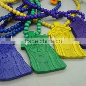 Hot Sales Men Wood Hip Hop Bead Necklace thumbnail-1