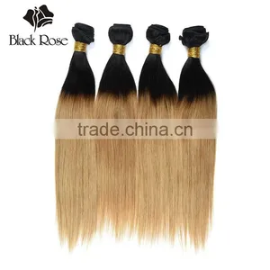 Black Rose Sew in Human Hair Weave Ombre Hair, 100% Ombre Human Braiding Hair Extensions thumbnail-1